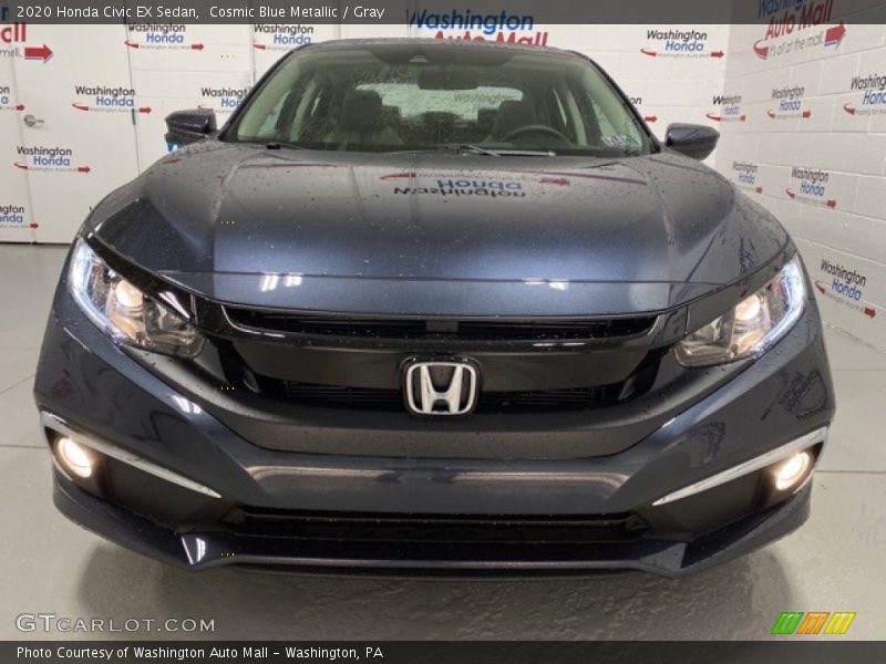 Cosmic Blue Metallic / Gray 2020 Honda Civic EX Sedan