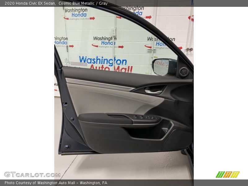 Cosmic Blue Metallic / Gray 2020 Honda Civic EX Sedan