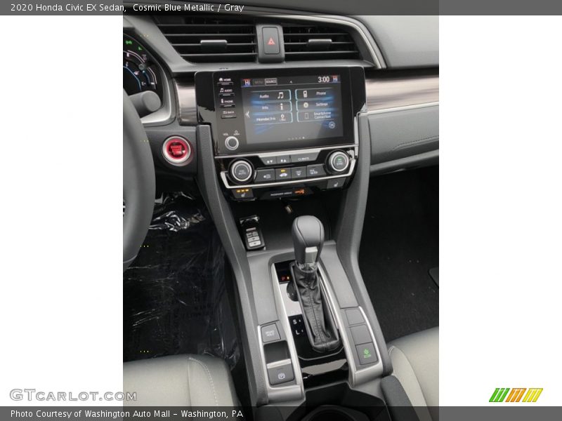 Cosmic Blue Metallic / Gray 2020 Honda Civic EX Sedan
