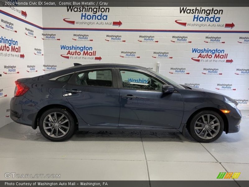 Cosmic Blue Metallic / Gray 2020 Honda Civic EX Sedan