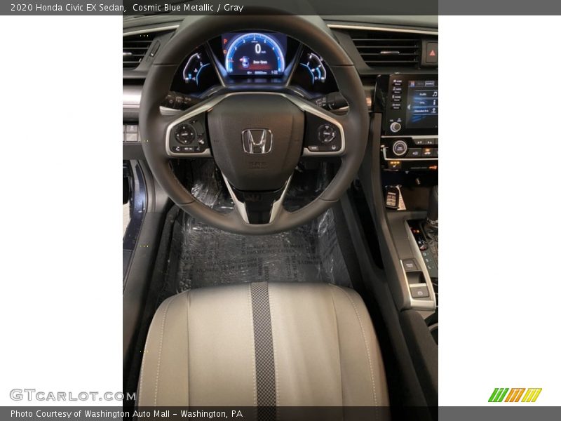 Cosmic Blue Metallic / Gray 2020 Honda Civic EX Sedan