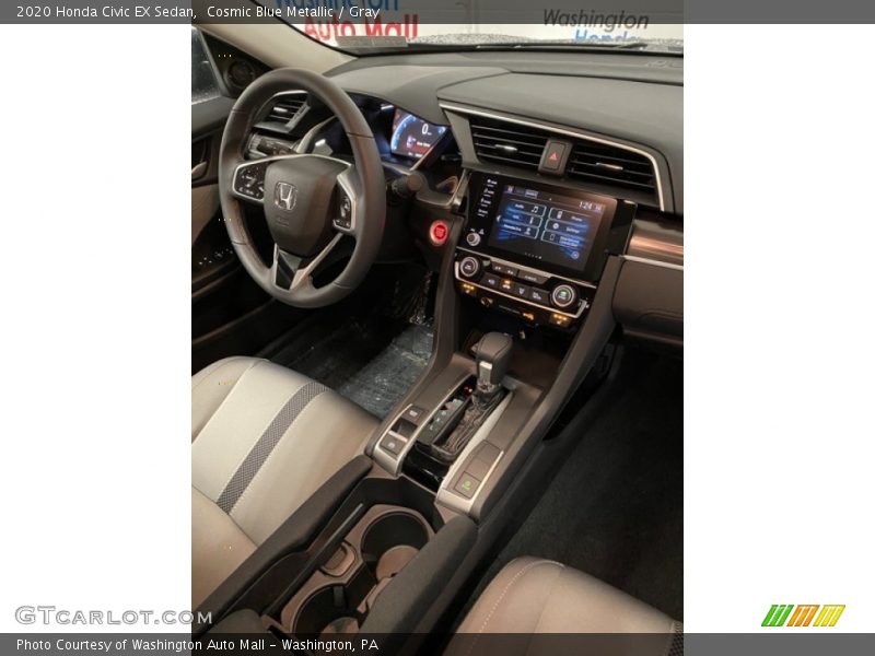 Cosmic Blue Metallic / Gray 2020 Honda Civic EX Sedan