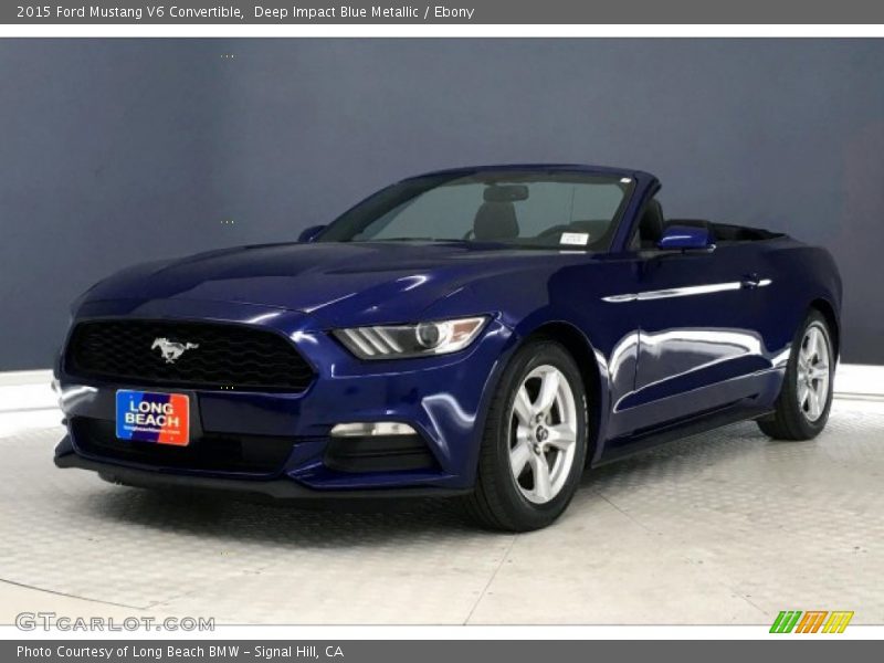 Deep Impact Blue Metallic / Ebony 2015 Ford Mustang V6 Convertible