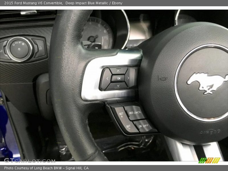 Deep Impact Blue Metallic / Ebony 2015 Ford Mustang V6 Convertible
