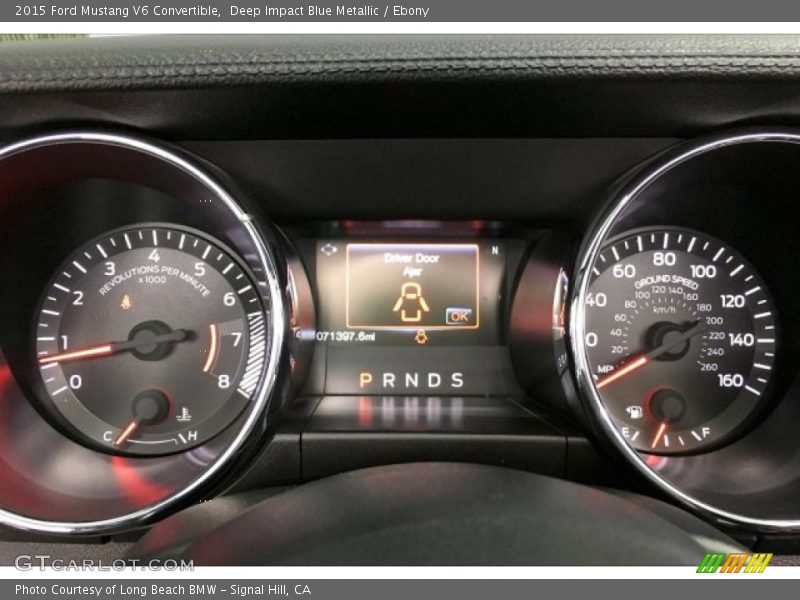 Deep Impact Blue Metallic / Ebony 2015 Ford Mustang V6 Convertible