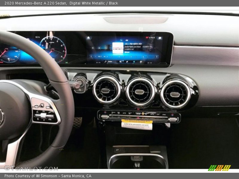 Digital White Metallic / Black 2020 Mercedes-Benz A 220 Sedan