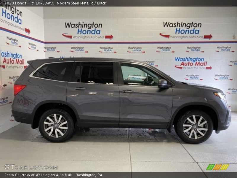 Modern Steel Metallic / Black 2020 Honda Pilot EX-L AWD