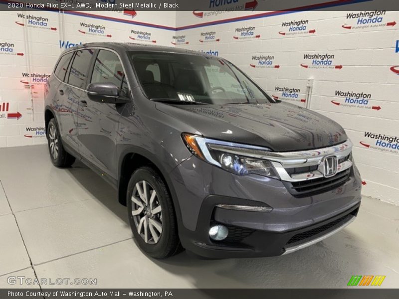 Modern Steel Metallic / Black 2020 Honda Pilot EX-L AWD