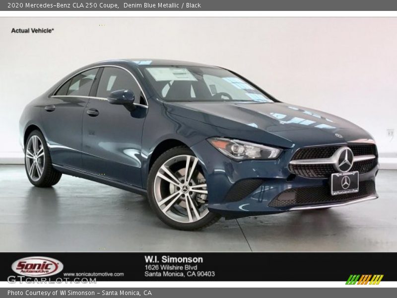 Denim Blue Metallic / Black 2020 Mercedes-Benz CLA 250 Coupe