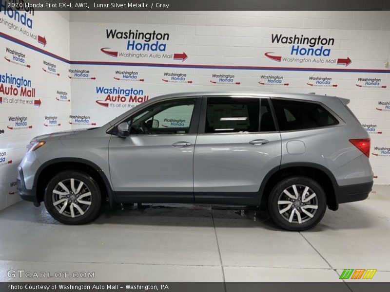 Lunar Silver Metallic / Gray 2020 Honda Pilot EX-L AWD