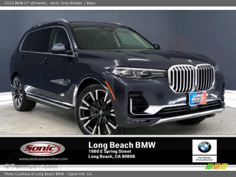 Arctic Grey Metallic / Black 2020 BMW X7 xDrive40i