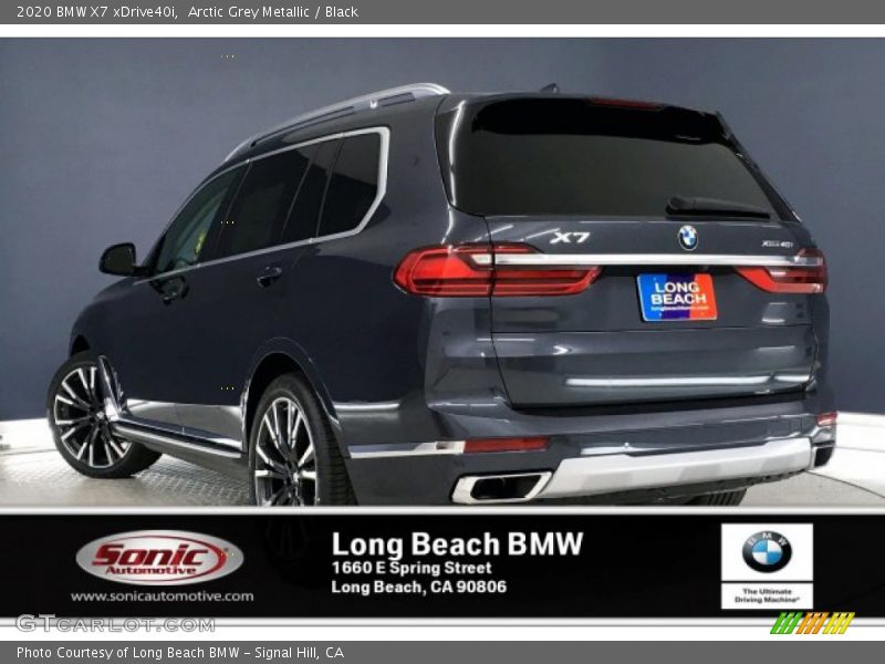 Arctic Grey Metallic / Black 2020 BMW X7 xDrive40i