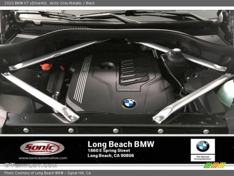 Arctic Grey Metallic / Black 2020 BMW X7 xDrive40i