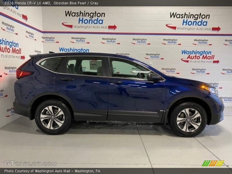 Obsidian Blue Pearl / Gray 2020 Honda CR-V LX AWD