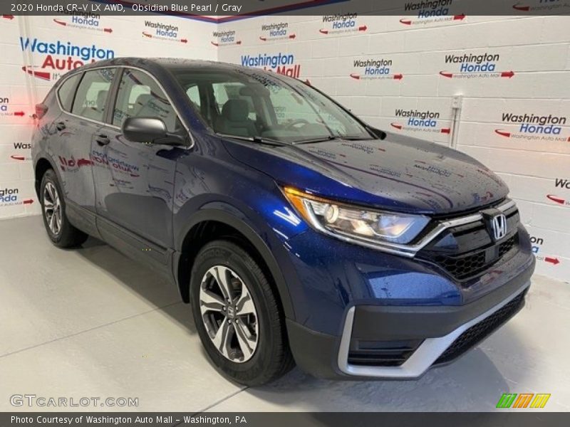 Obsidian Blue Pearl / Gray 2020 Honda CR-V LX AWD