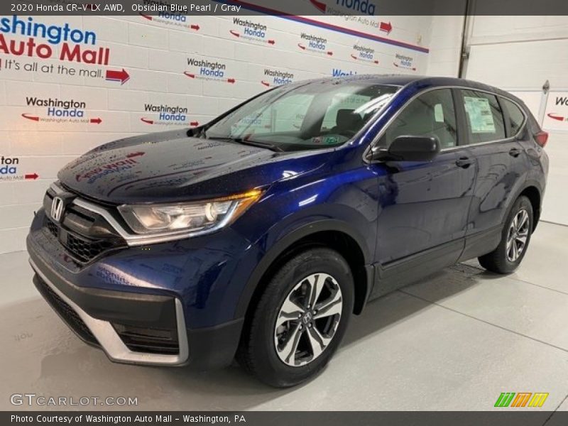 Obsidian Blue Pearl / Gray 2020 Honda CR-V LX AWD