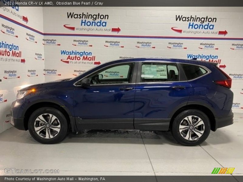 Obsidian Blue Pearl / Gray 2020 Honda CR-V LX AWD