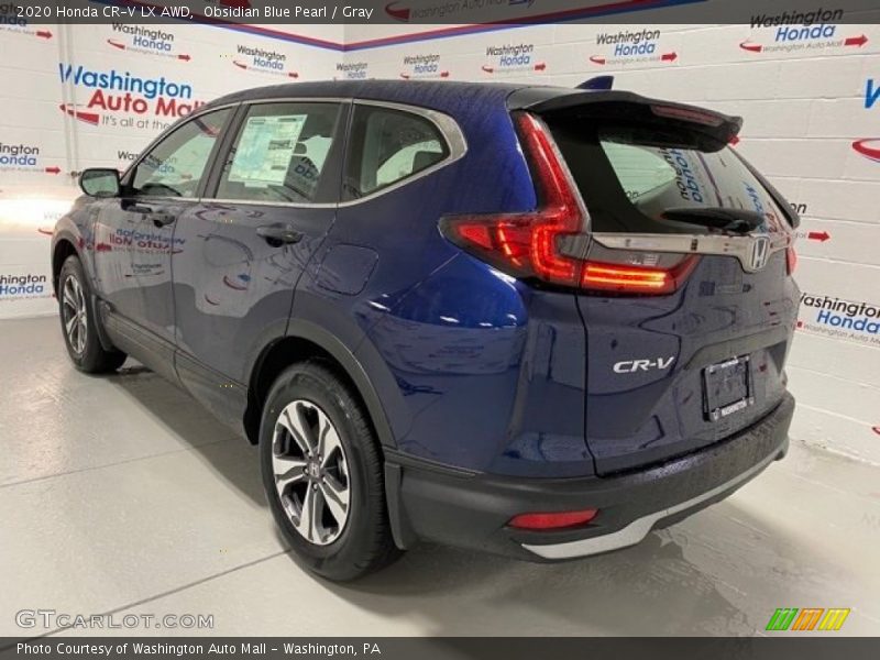 Obsidian Blue Pearl / Gray 2020 Honda CR-V LX AWD