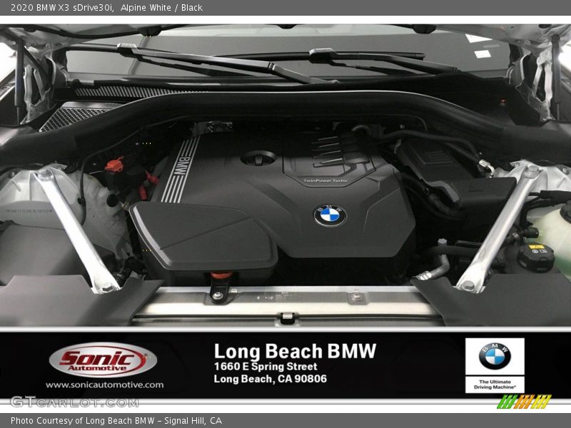 Alpine White / Black 2020 BMW X3 sDrive30i