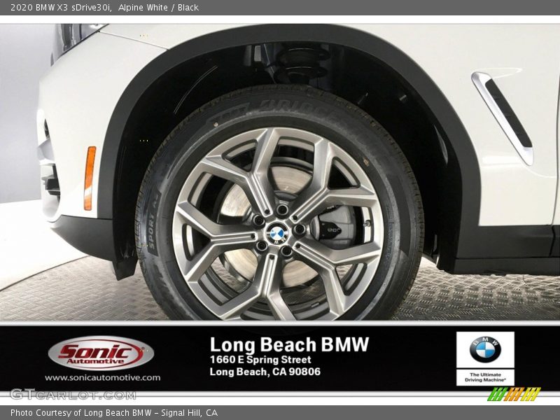 Alpine White / Black 2020 BMW X3 sDrive30i