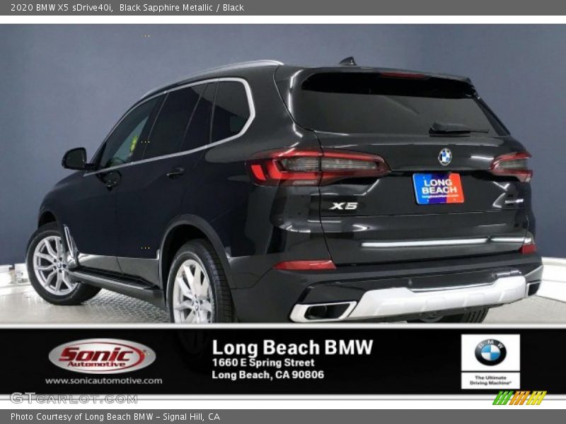 Black Sapphire Metallic / Black 2020 BMW X5 sDrive40i