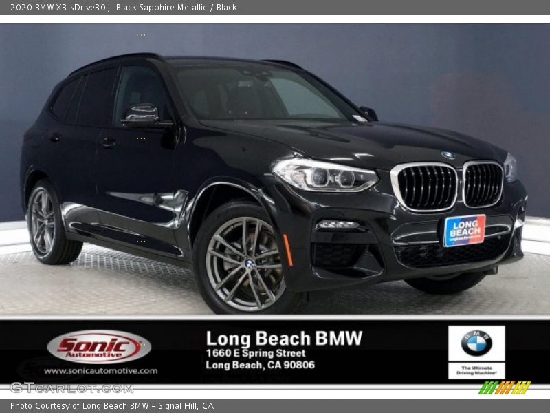 Black Sapphire Metallic / Black 2020 BMW X3 sDrive30i