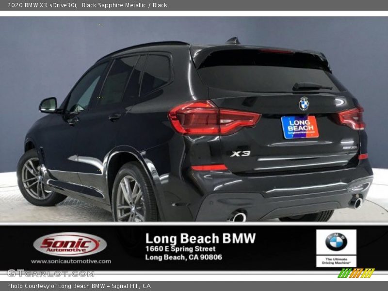 Black Sapphire Metallic / Black 2020 BMW X3 sDrive30i