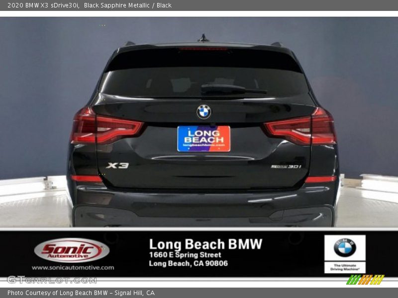 Black Sapphire Metallic / Black 2020 BMW X3 sDrive30i