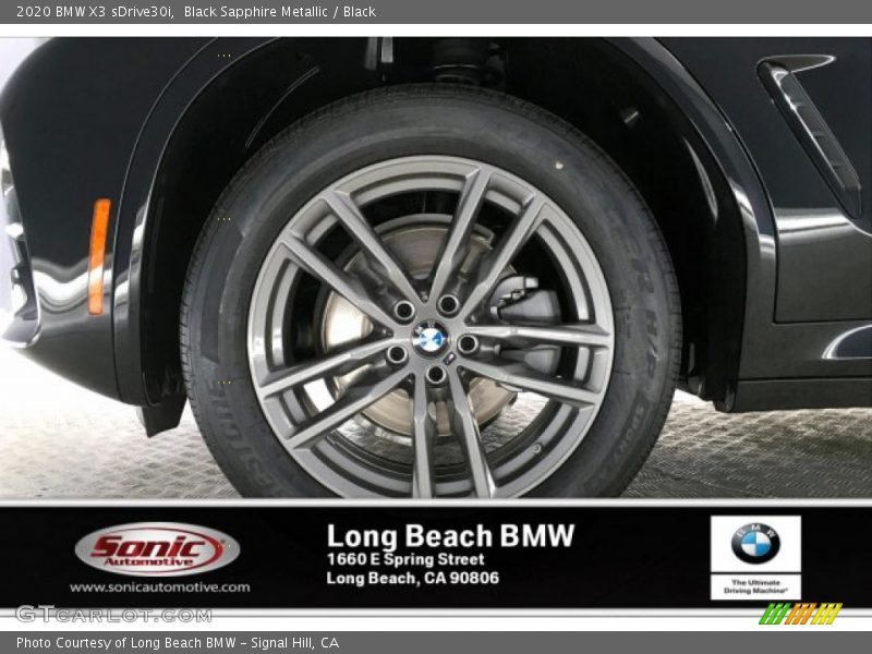 Black Sapphire Metallic / Black 2020 BMW X3 sDrive30i