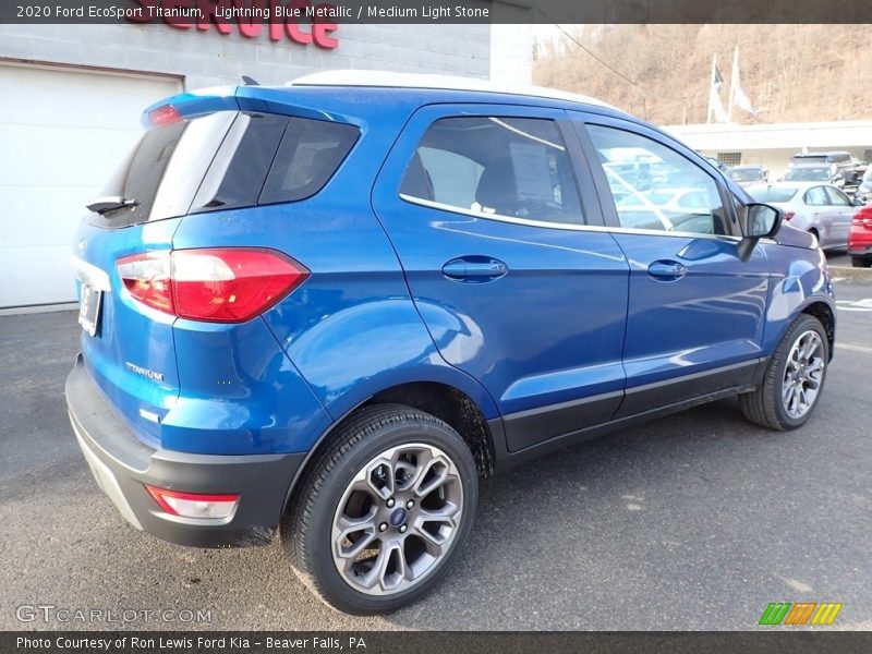 Lightning Blue Metallic / Medium Light Stone 2020 Ford EcoSport Titanium