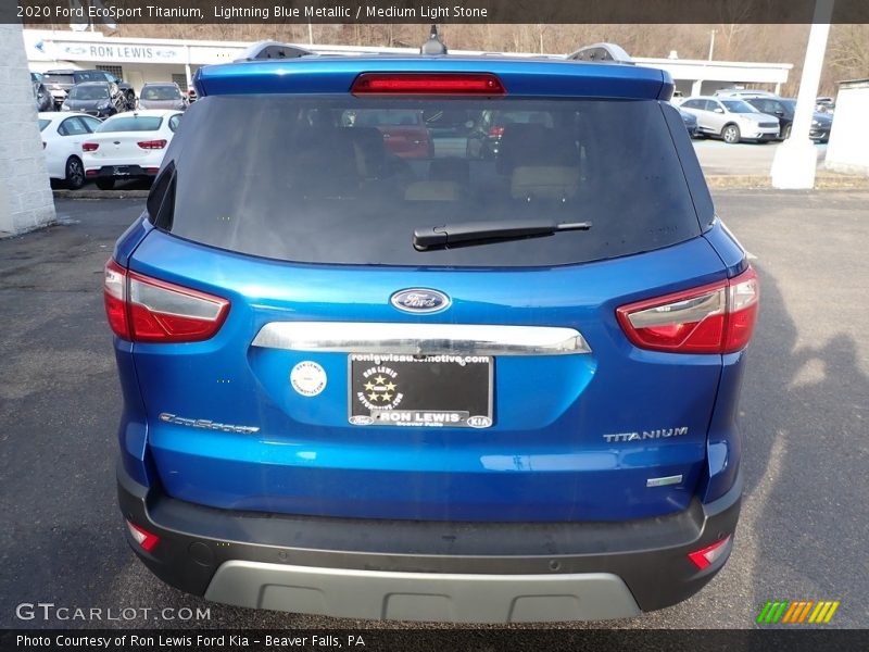 Lightning Blue Metallic / Medium Light Stone 2020 Ford EcoSport Titanium