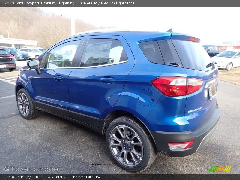 Lightning Blue Metallic / Medium Light Stone 2020 Ford EcoSport Titanium