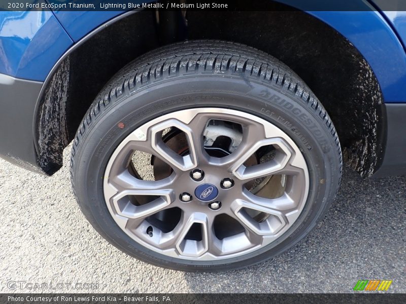 Lightning Blue Metallic / Medium Light Stone 2020 Ford EcoSport Titanium