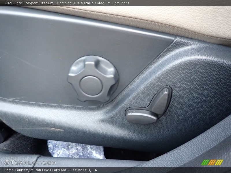 Lightning Blue Metallic / Medium Light Stone 2020 Ford EcoSport Titanium