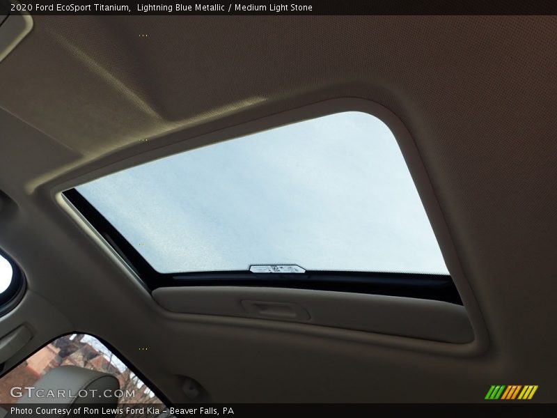 Lightning Blue Metallic / Medium Light Stone 2020 Ford EcoSport Titanium