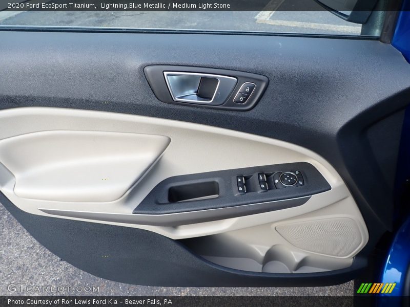 Lightning Blue Metallic / Medium Light Stone 2020 Ford EcoSport Titanium