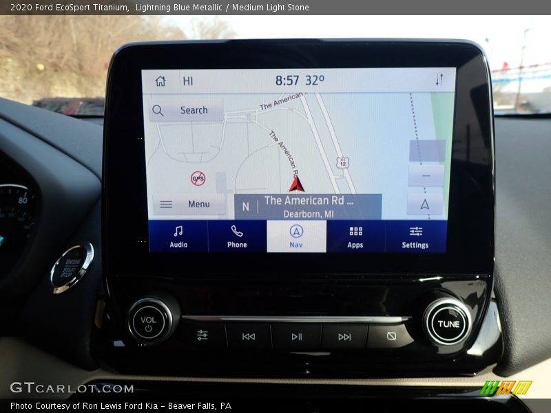 Lightning Blue Metallic / Medium Light Stone 2020 Ford EcoSport Titanium