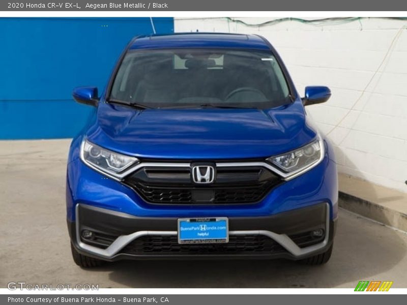 Aegean Blue Metallic / Black 2020 Honda CR-V EX-L