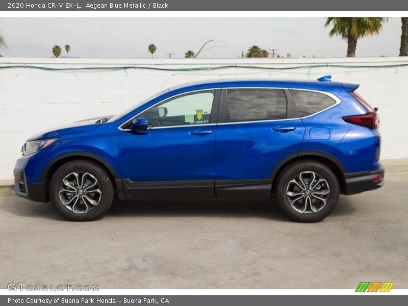 Aegean Blue Metallic / Black 2020 Honda CR-V EX-L