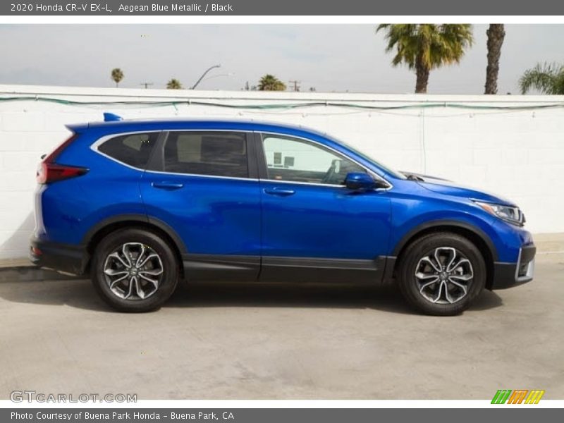 Aegean Blue Metallic / Black 2020 Honda CR-V EX-L