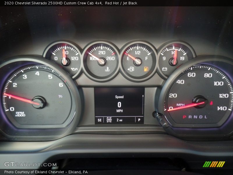 Red Hot / Jet Black 2020 Chevrolet Silverado 2500HD Custom Crew Cab 4x4
