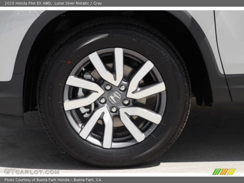 Lunar Silver Metallic / Gray 2020 Honda Pilot EX AWD