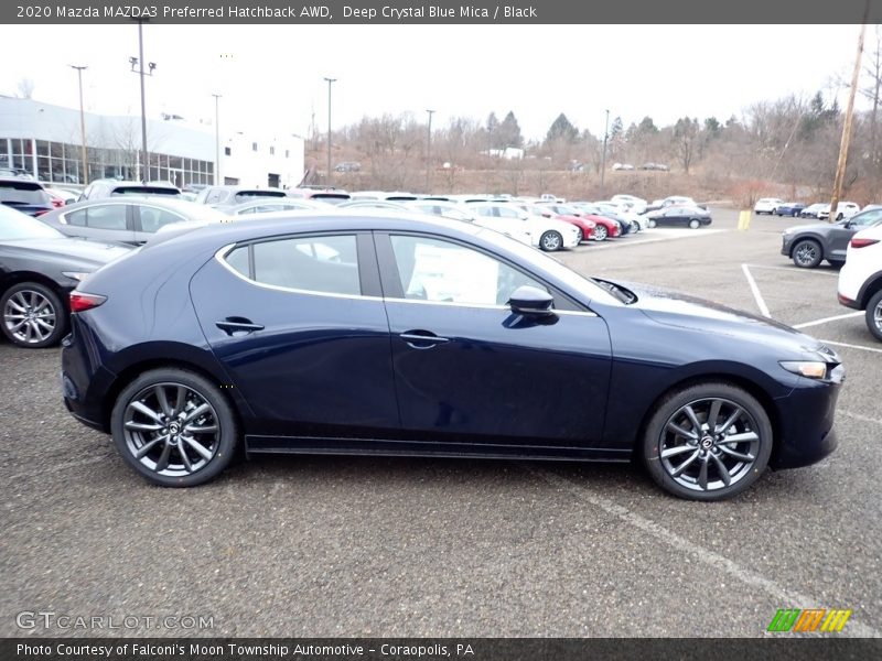 Deep Crystal Blue Mica / Black 2020 Mazda MAZDA3 Preferred Hatchback AWD