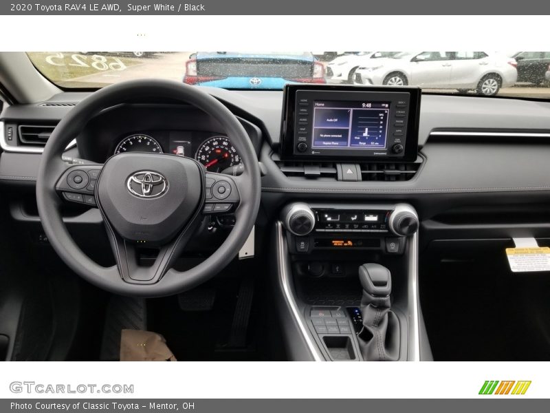 Super White / Black 2020 Toyota RAV4 LE AWD