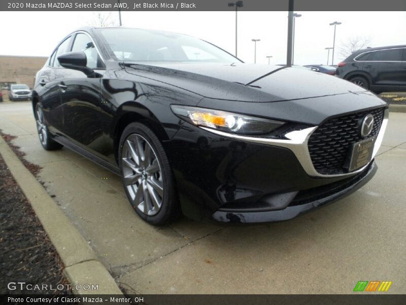 Jet Black Mica / Black 2020 Mazda MAZDA3 Select Sedan AWD