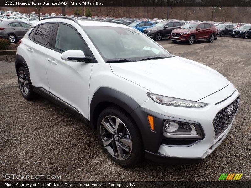 Chalk White / Black 2020 Hyundai Kona Ultimate AWD