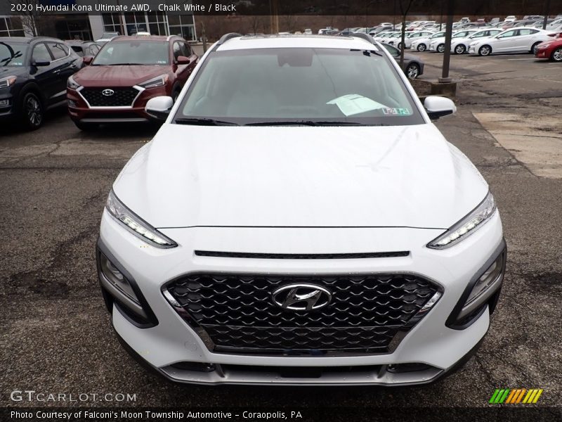 Chalk White / Black 2020 Hyundai Kona Ultimate AWD