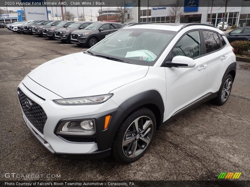 Chalk White / Black 2020 Hyundai Kona Ultimate AWD