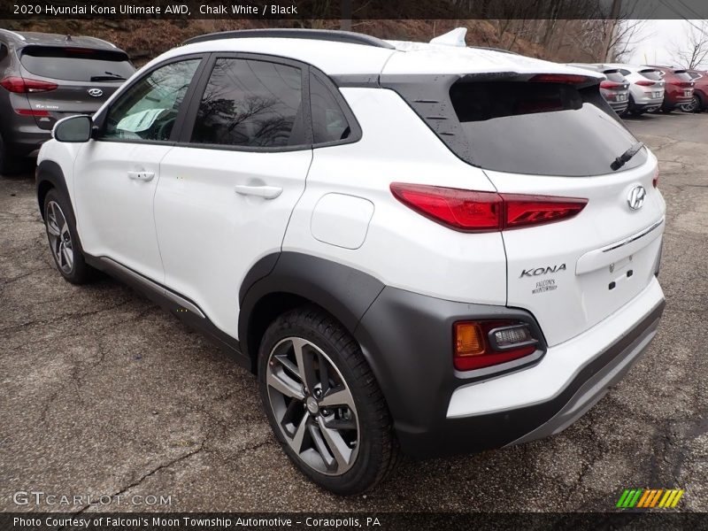 Chalk White / Black 2020 Hyundai Kona Ultimate AWD