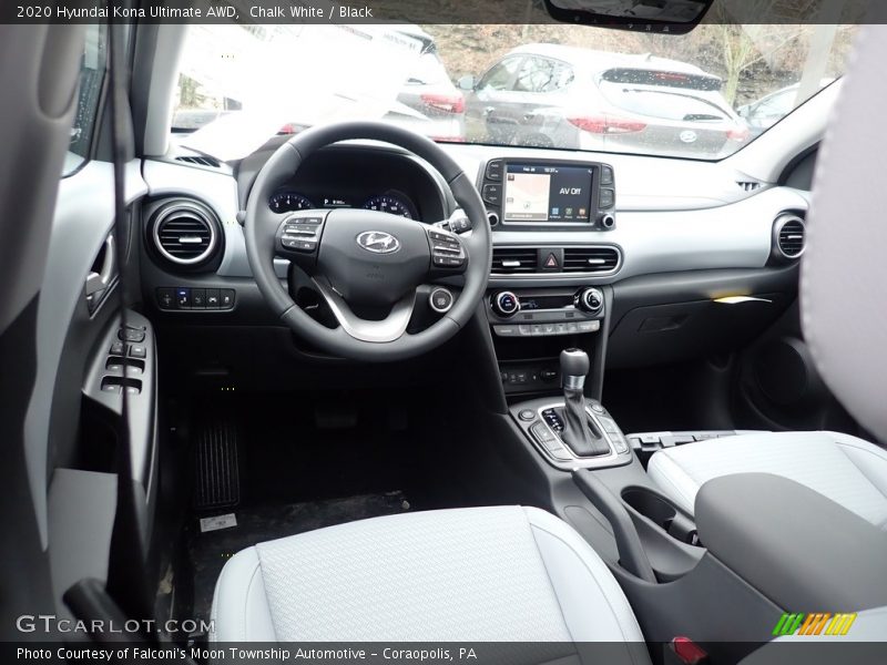 Chalk White / Black 2020 Hyundai Kona Ultimate AWD